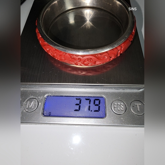 CINNABAR AND STERLING BRACELET - Picture 2 of 5